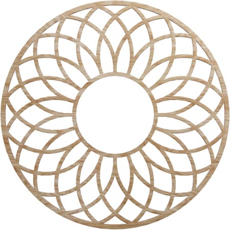 Ekena Millwork Cannes Wood Fretwork Pierced Ceiling Medallion, Red Oak, 28"OD x 9 5/8"ID x 3/8"T CMWP28X28X0375CNRO